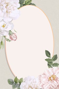 Botanical flowers frame graphic vector