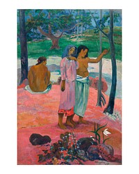 Paul Gauguin poster, printable The Call painting (1902). Original from The Cleveland Museum of Art. Digitally enhanced by rawpixel.