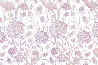 Vintage flora holographic vector pattern remix from artwork by William Morris