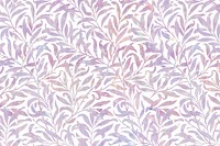 Vintage leaf holographic vector pattern  remix from artwork by William Morris