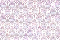 Vintage tulip holographic vector pattern remix from artwork by William Morris