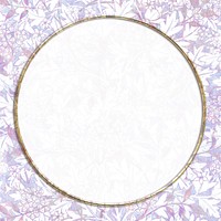 Flora holographic frame psd pattern remix from artwork by William Morris