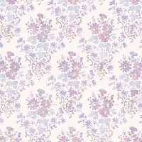 Vintage flora holographic vector pattern  remix from artwork by William Morris