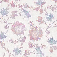 Flora holographic pattern remix from artwork by William Morris