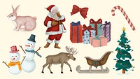 Christmas vibe ornament psd drawing collection