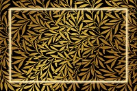 Vintage leaf frame pattern remix from artwork by William Morris