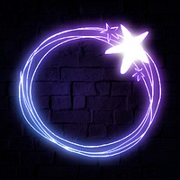 Neon frame planet pattern psd purple gradient
