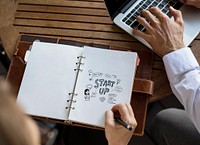 Business people creating a startup plan