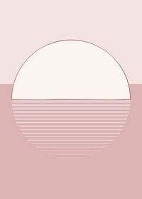 Nude pink sunset background vector aesthetic