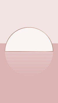 Moon geometric aesthetic mobile background in pink pastel