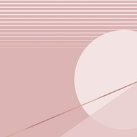 Moon geometric aesthetic background vector in nude pink