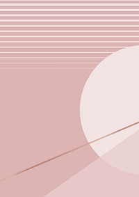 Moon geometric aesthetic background in nude pink