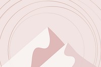 Mountain scenery aesthetic background psd in pink gold