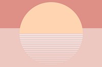 Pastel orange sunset background psd aesthetic