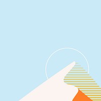 Minimal sunset mountain background vector in blue