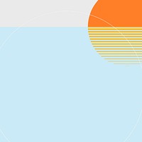 Sunny semicircle vector in minimal style