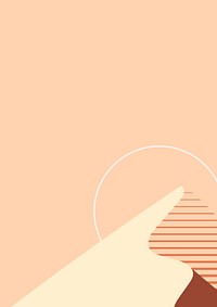 Orange sunset mountain background vector aesthetic