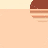 Sunset aesthetic background vector geometric minimal style