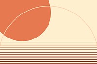 Retro sunset aesthetic background vector geometric minimal style
