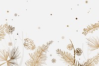 Golden Christmas tree vector festive background with design space