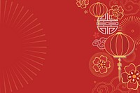 Chinese new year celebration psd festive red greeting background