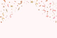 Pink ribbons festive new year party background with design space