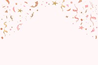 Cute vector festive ribbons new year celebration pink background