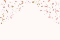 Pink psd ribbons festive new year party background with design space