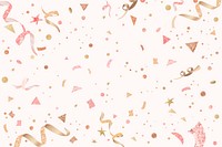 Cute psd festive ribbons new year celebration pink background