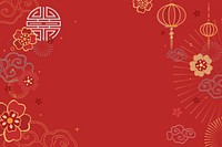 Chinese new year celebration vector festive red greeting background