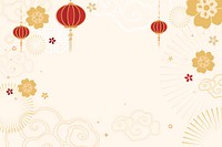 Chinese new year celebration vector festive beige greeting background