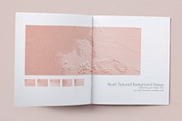 Brochure mockup psd with peach textured imagery
