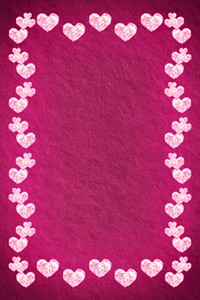 Valentine&rsquo;s pink heart frame vector with glitter texture