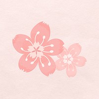 Pink sakura psd design element