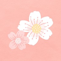Pink sakura psd design element