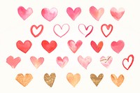 Colorful heart sticker valentine's vector collection