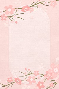 Pink Sakura psd border with design space