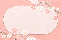 Pink Sakura psd border with design space