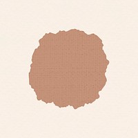 Brown textured circle illustration in earth tone