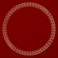 Chinese frame sakura psd pattern gold circle in Chinese New Year theme