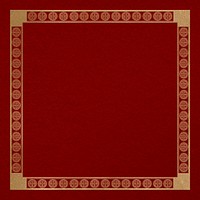 Chinese frame Lu symbol psd pattern gold square in Chinese New Year theme