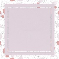 Pink terrazzo frame psd with blank space
