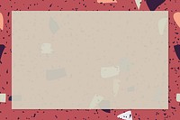 Red terrazzo frame psd with design space