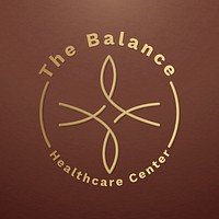 Gold healthcare center logo illustration