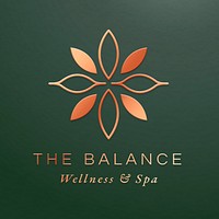 Editable spa logo template psd for health and wellness