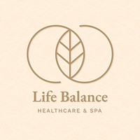 Editable spa logo template psd for health and wellness