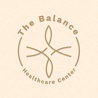 Life balance logo template psd for health and wellness