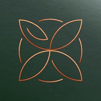 Abstract lotus luxurious logo for spa health and wellness