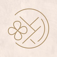 Sakura logo for wellness beauty spa on beige