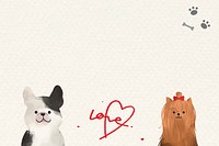 Cute puppy love background with animals